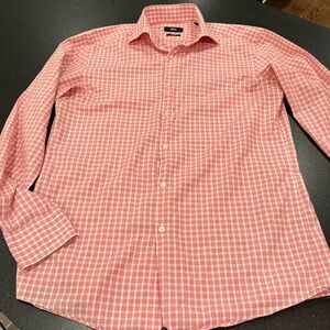 Hugo Boss "Mark US" Men's Sharp Fit Plaid Long Sleeve Dress Shirt.